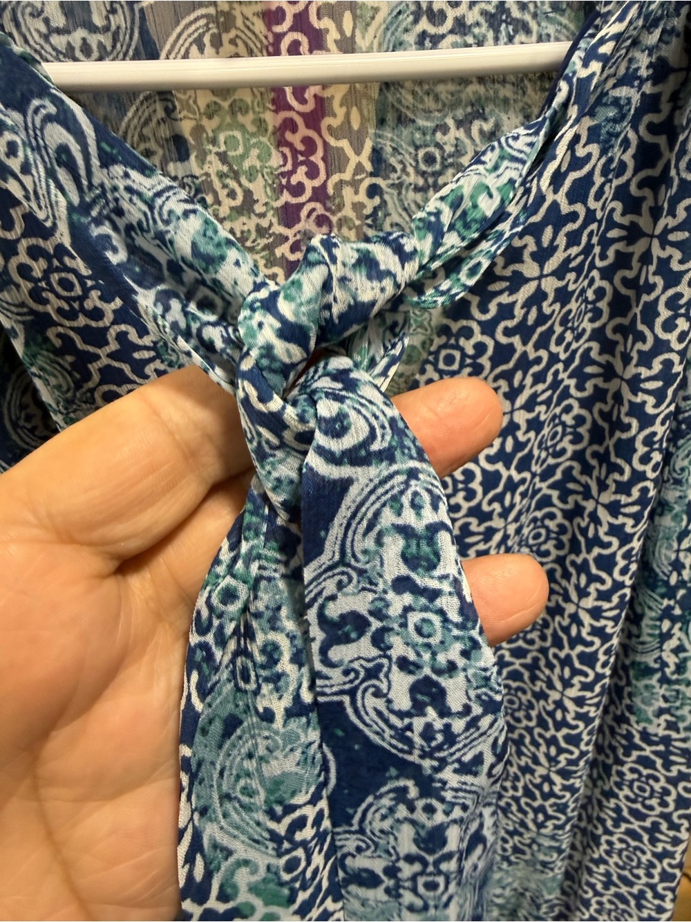 Banana Republic Blue Paisley Print Mini Dress - Picture 5 of 10